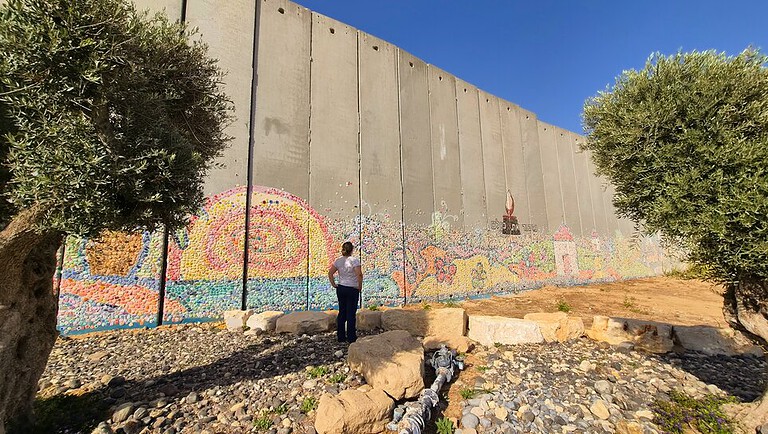 עוטף עזה קיר השלום שבנתיב העשרה